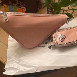 Bolso Rosa De Piel