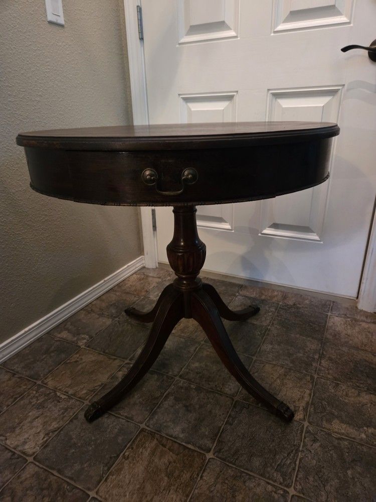 Beautiful Solid Wood Drum Table โ $129
