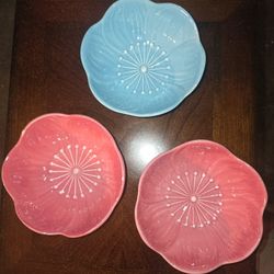 Set of 3 Flower‑Shaped Ceramic Bowls  
$20 • OBO