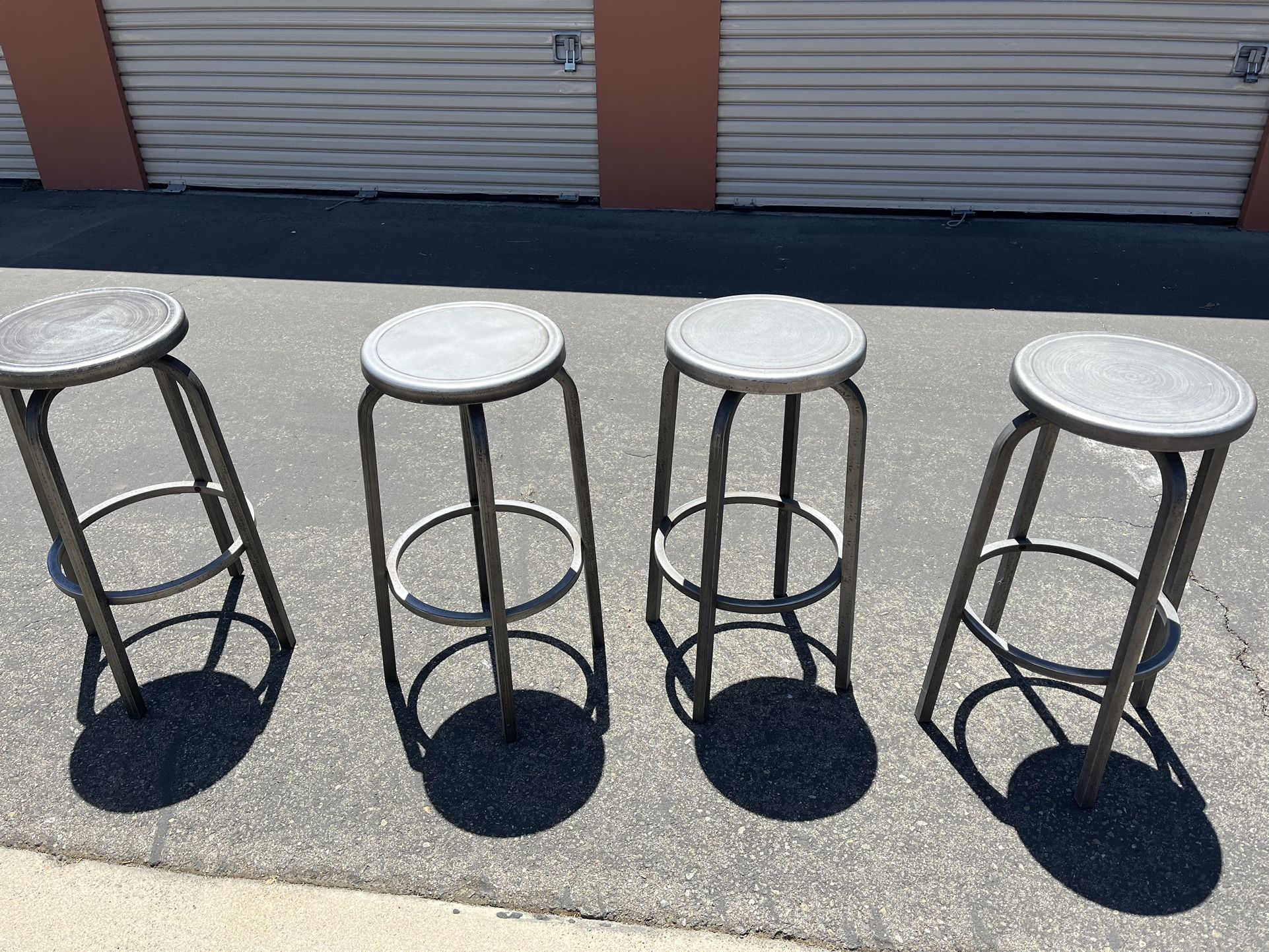 4 Metal Stools