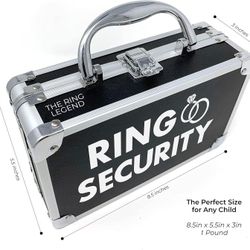 Ring Bearer Security Briefcase with Padded Slots – Wedding Ring Holder Case for Kids