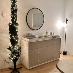 West Elm White Changing Table Topper For 56” Dresser 