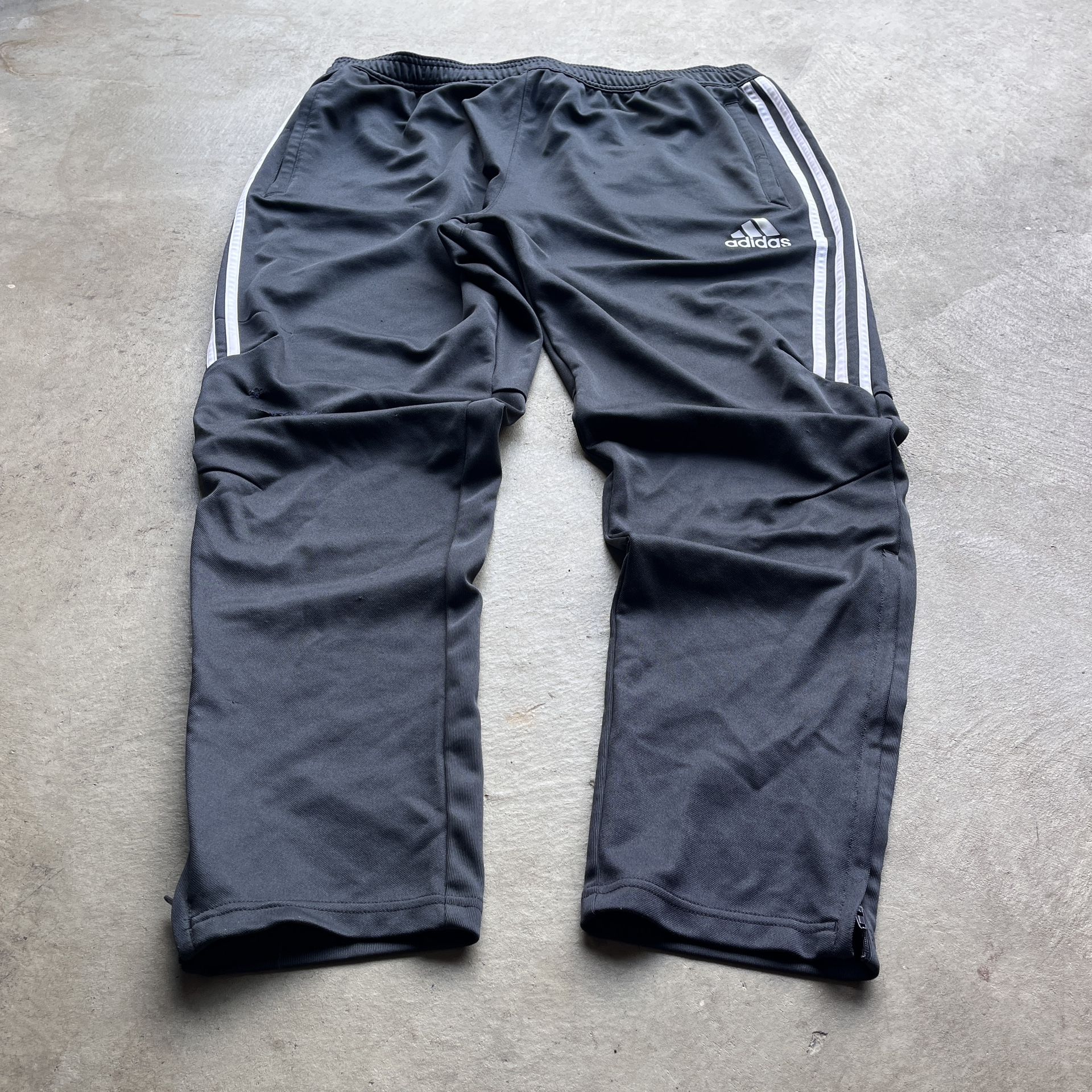 Vintage Adidas Grey White Baggy Joggers