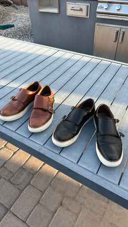 Leather Double Monk Strap Sneakers – 2 Pairs