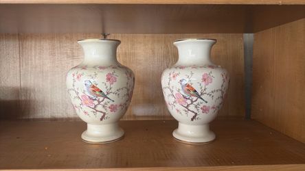 Lovely Set of 2 Portugal Handmade Vases