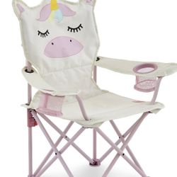 Firefly! Outdoor Gear Sparkle the Unicorn Kid's Camping Chair - Pink/Off-White Color