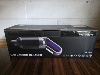 NecYlNuoVe car vacuum cleaner, model ZY-3701-C with many attachments.
