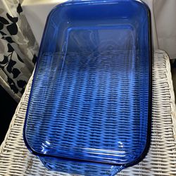 Pyrex Casserole Baking Dish Lasagna Pan 233-R Cobalt Blue Glass 13 x 9 x 2 3 Qt.
