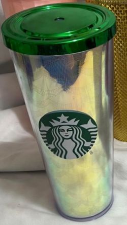 Starbucks Iridescent Tumbler with Green Lid