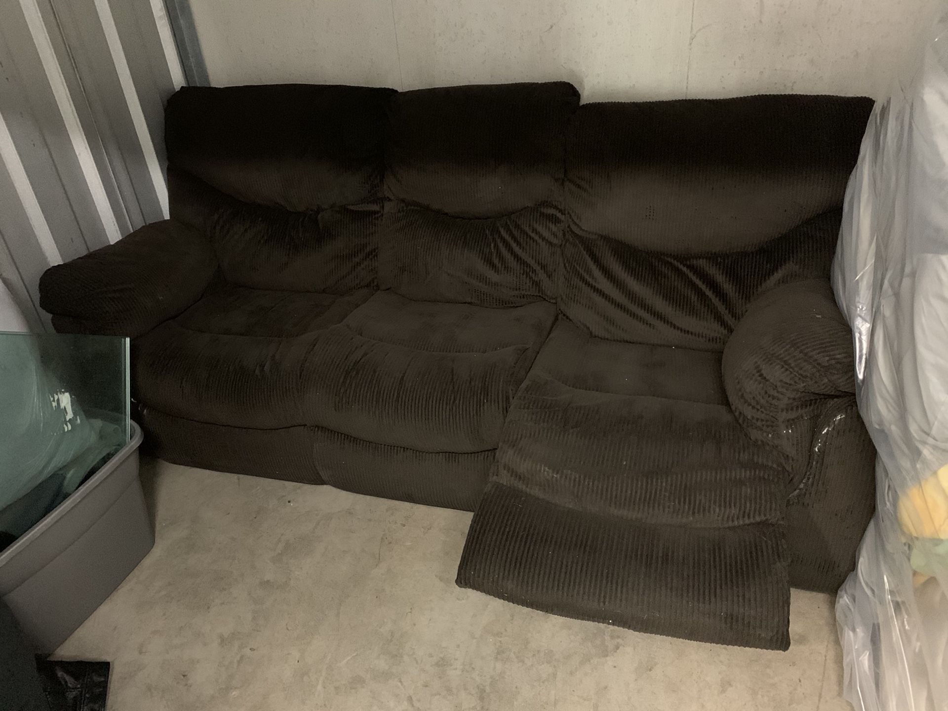 Brown recliner couch