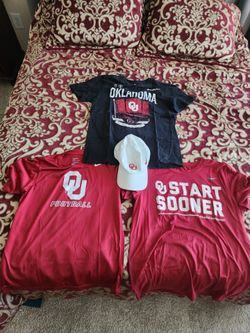 OU Sooners Fan Bundle - 3 Nike Shirts & Hat (Large & Medium)