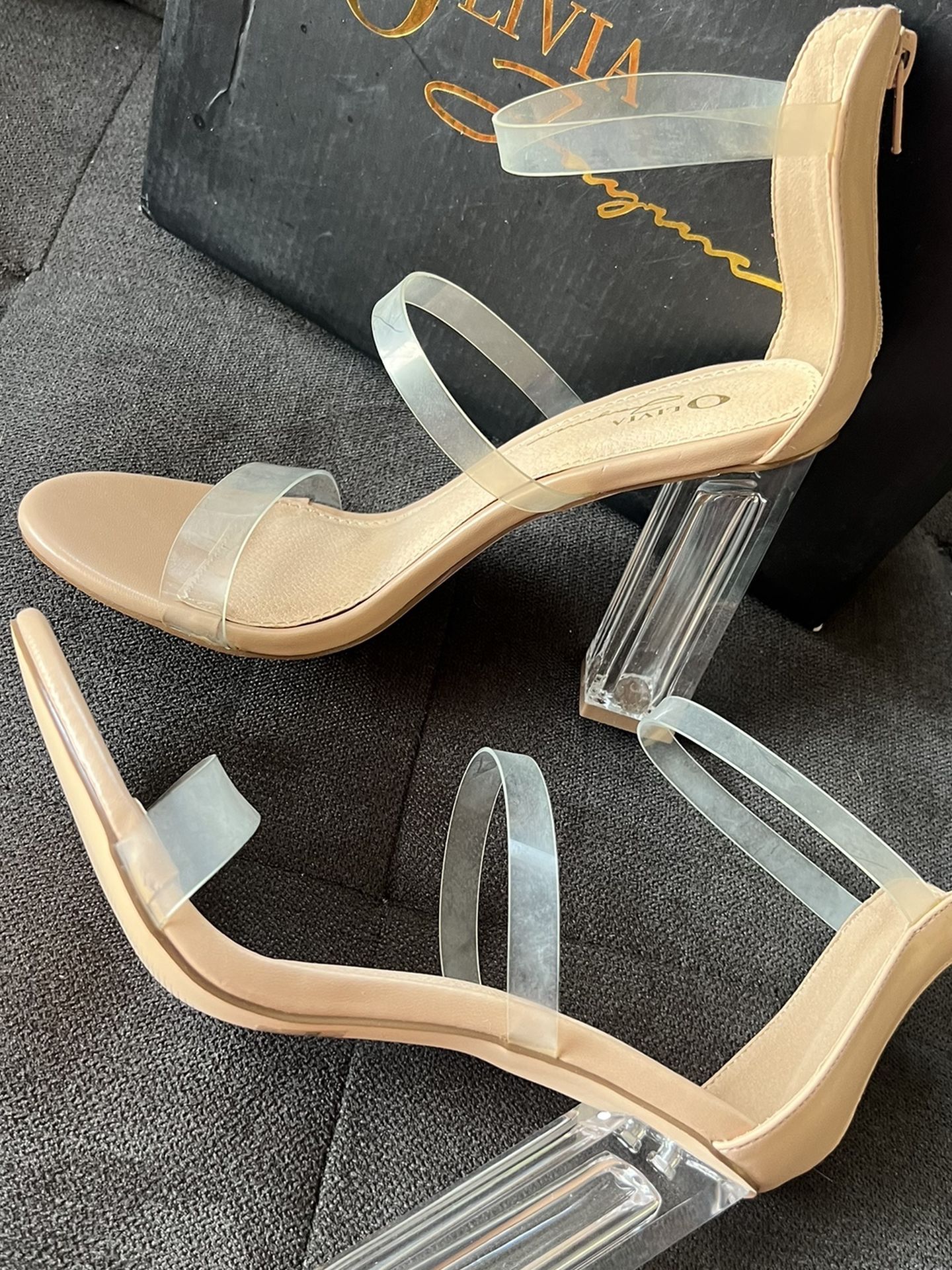 NEW Clear Heels Size 7.5
