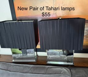 New pair of Tahari mirrored lamps both for $55