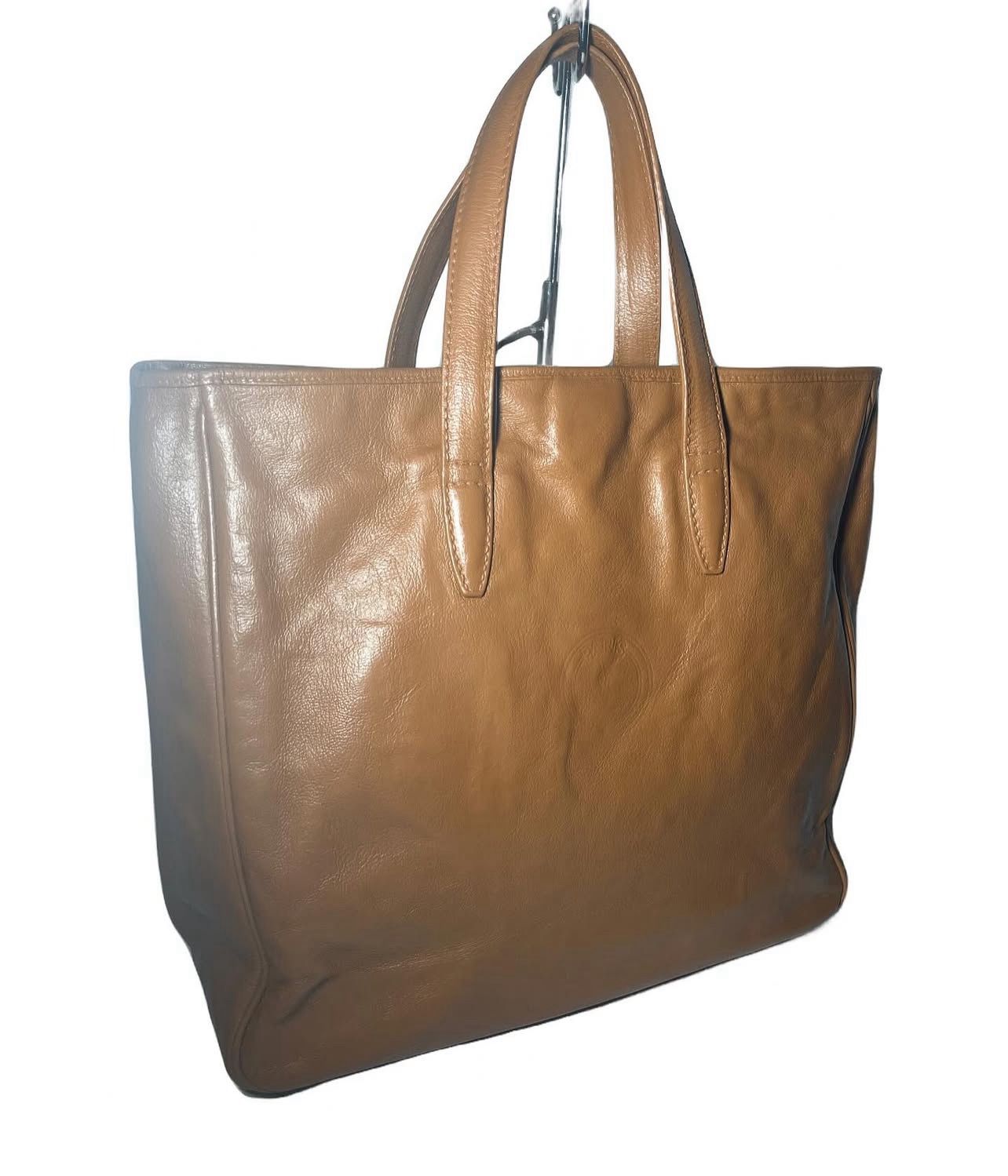 Saint Laurent YSL Brown Y Mail Tote Bag