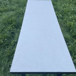 Long, rolling, white reading table. Measurements in photos. 