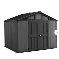 Stronghold 2.0 10 ft. x 8 ft. Shed, Bike Hanger, Multi Hanger, 22 in. Corner Rack and 12 in. Adjustable Shelve Kit