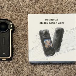 Insta360 X5 8K 360 Action Camera 2025 – Like New + Aluminum Protective Case 