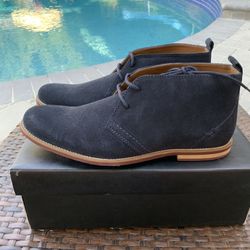 ALFANI Suede Navy Blue Chukka Boots -New In Box $70