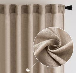 Linen Curtains, 52" x 96", Taupe