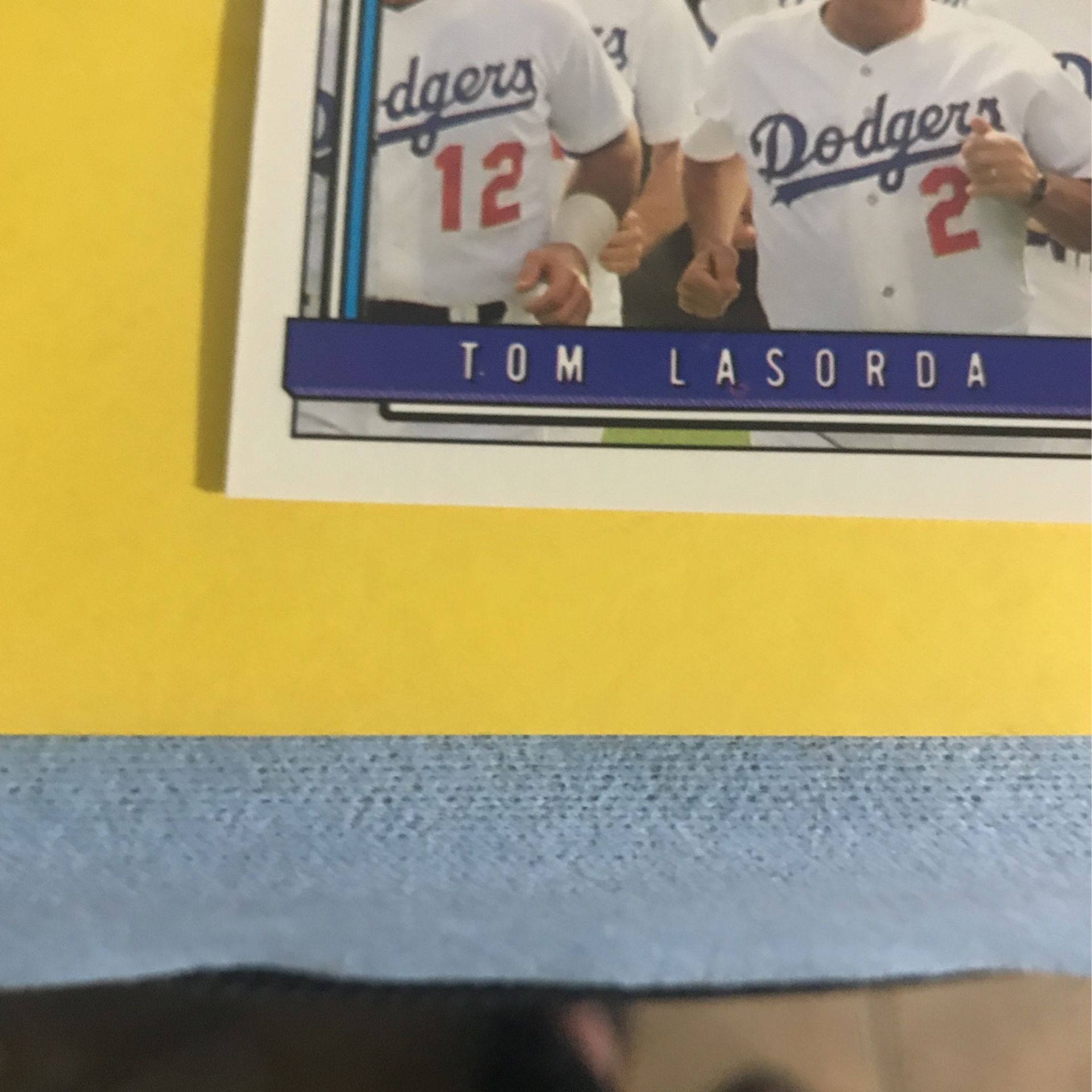 Topps Baseball Card Dodgers