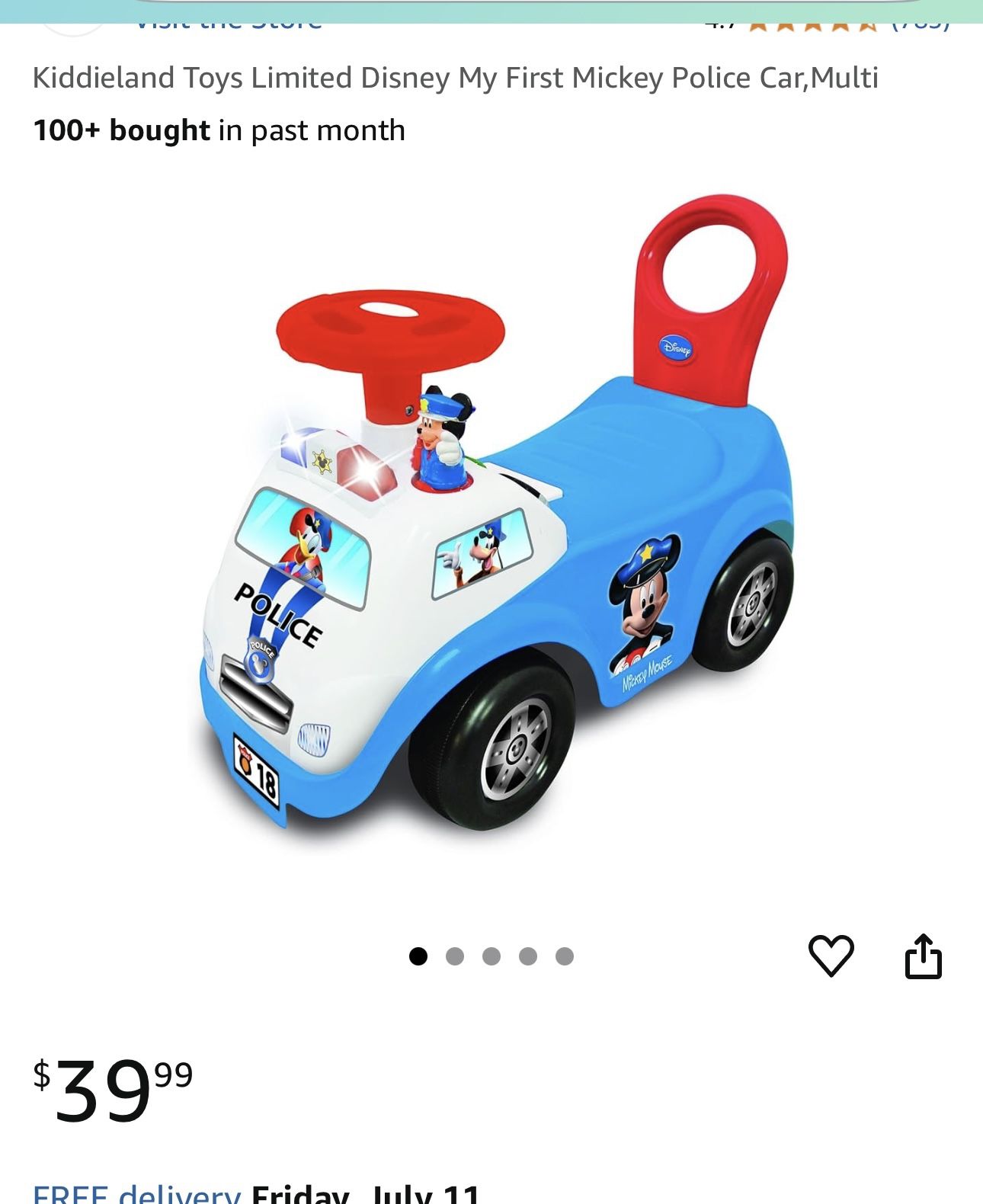 Mickey Mouse Police Car