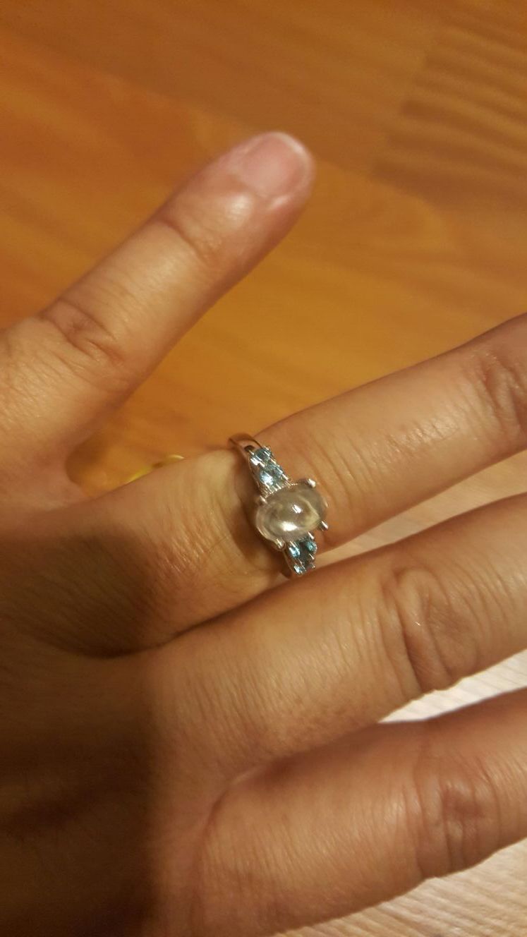 Sri Lankan Rainbow Moonstone Ring