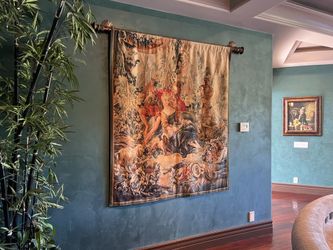 French Pastoral Woven Wall Tapestry – Boucher-Inspired Scene