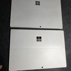 1= surface pro 6 I5 8TH GEN WINDOWS 11 PRO 256GB SSD 8GB RAM   2= surface pro 7 Gen windows 11 pro 8GB RAM 256GB SSD  TWO chargers  $250 each or 399 b