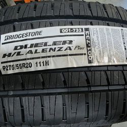 4 Brand New BRIDGESTONE DUALER  ALENZA Tires 275.55.20