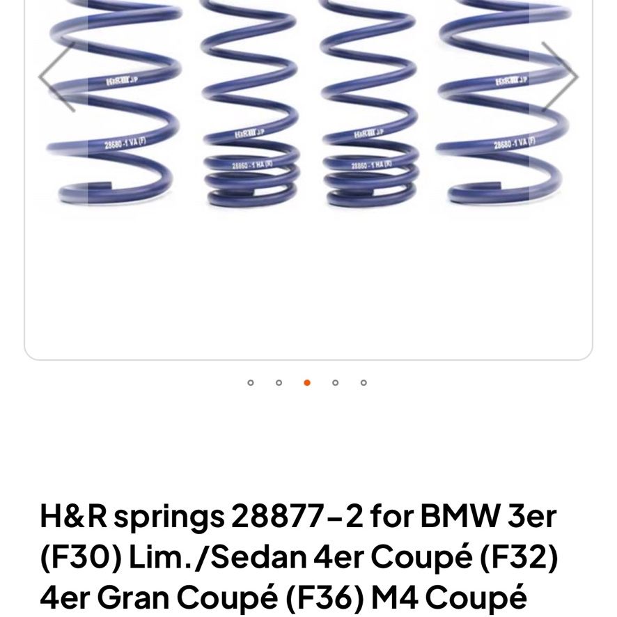 BMW H&R 見易 スプリング 28877 HA (R) 28877 VA (F) BMW H&R 見易 スプリング 28877 HA (R) 28877 VA (F)