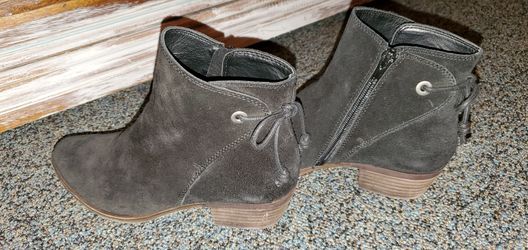 Lucky brand black suede booties 7 nice