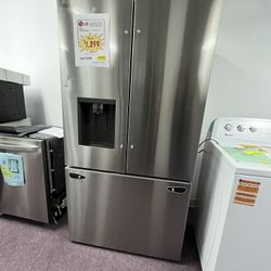 Refrigerator, 36’ French Door Fridge , New Scratch And Dent