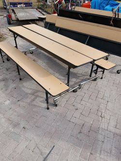 Cafeteria Style Table Collapsible Bench Thumbnail