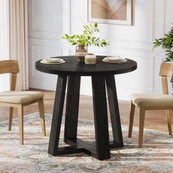 31.5-inch Black Small Round Dining Table For 2-4 People. NO CHAIRS!!