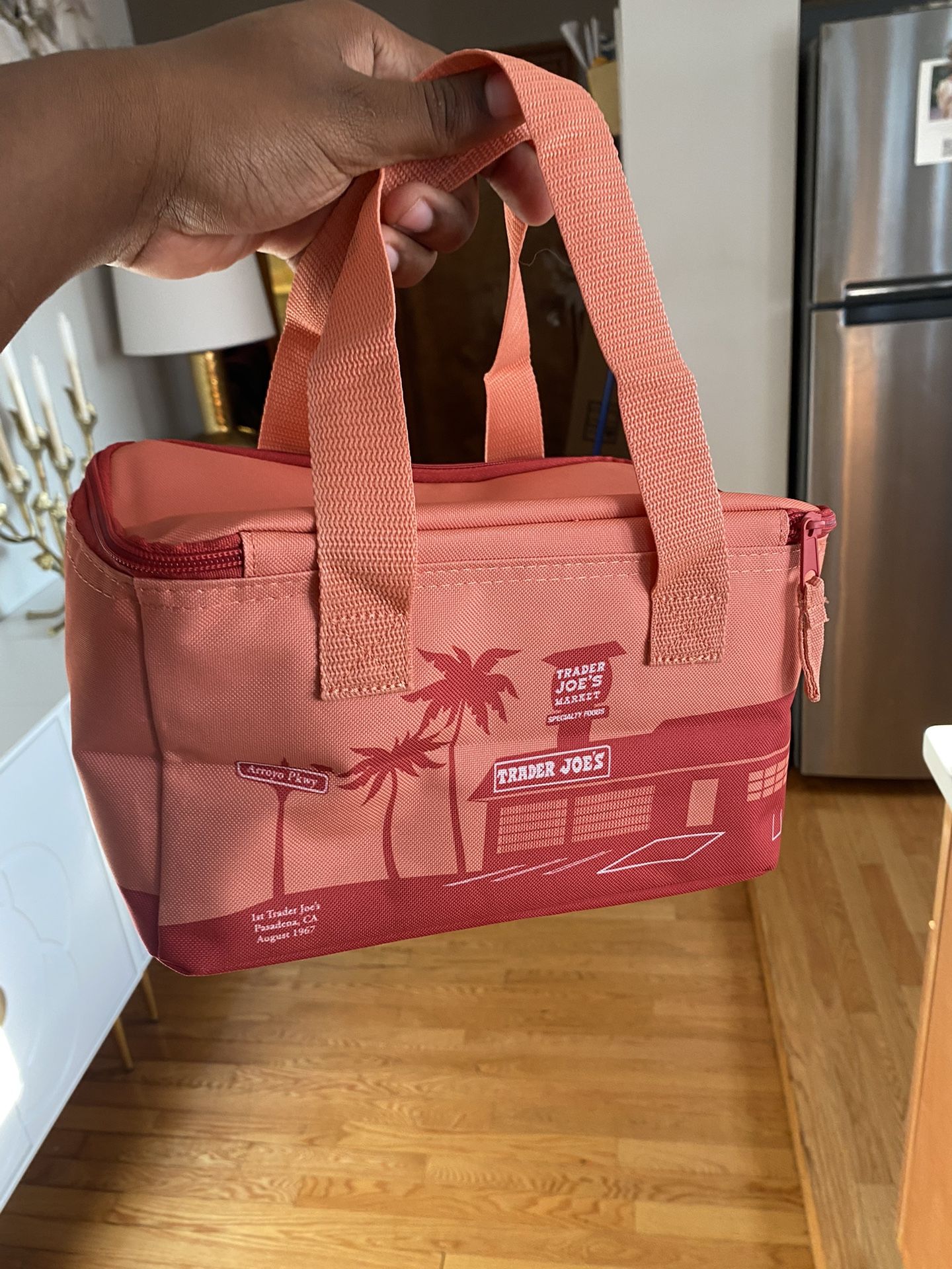 TRADER JOES LIMITED EDITION MINI INSULATED BAGS PEACH + SEA BLUE SET