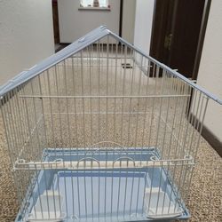 Bird Travel/Vet Cage With Food/ Water Dishes