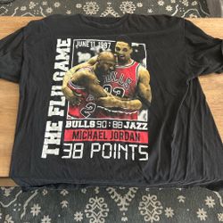 Michael Jordan “The Flu Game” Vintage Graphic T-Shirt (XXL) 🏀🐐🖤