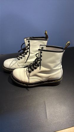 Dr.  Marten white boot