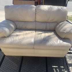Beige Loveseat