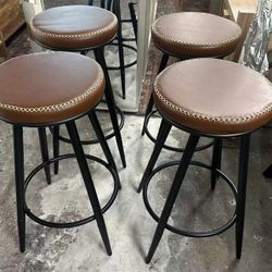 New assembled set of 4 bar stools L12”X H24”