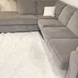 Gray L-Shaped Sectional Couch – $800 OBO (Must Go by Saturday)