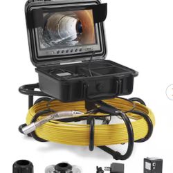 Sewer Pipe Camera 9in. Screen Pipeline Inspection Camera 230 ft. IP68 with DVR Function, 12 LED Light for Duct Drain Pipe