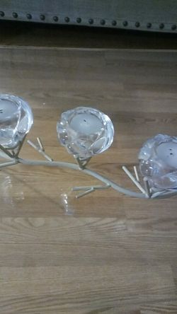 Glass candle holder