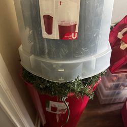 Pre-lit artificial Christmas tree