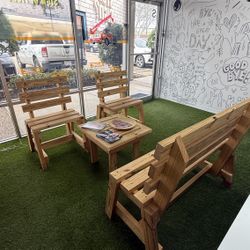 Wood Chair and coffee table set