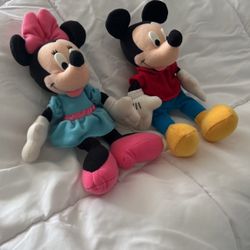 Mickey And Minnie Vintage Beanie Toys