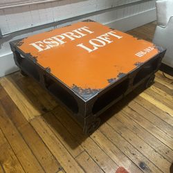 Orange Industrial Coffe Table