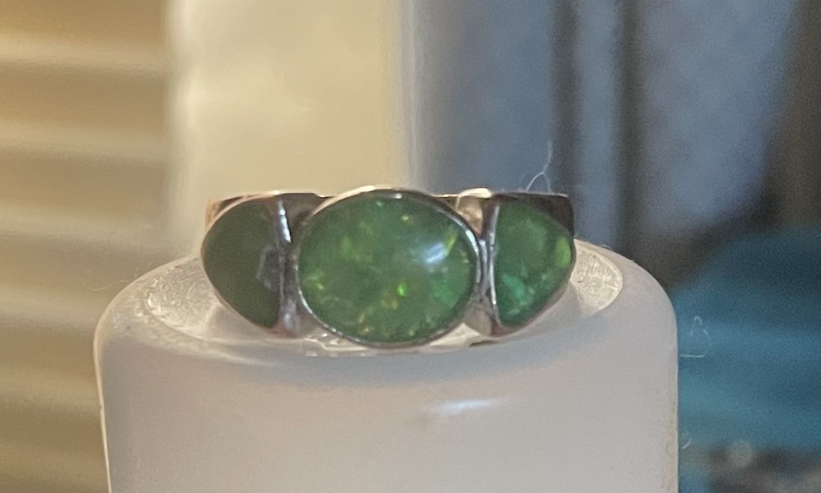 Three Opal Ring, Size 7