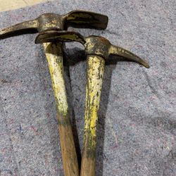 2 WW2  Mattocks, trenching tools pick