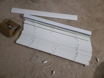 New White Faux Wood 2" Blinds 29.5"x46"
